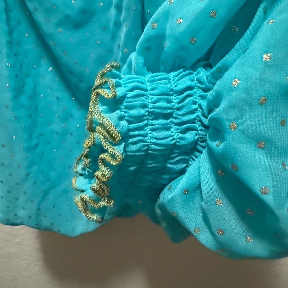 Disney Princess Jasmine Turquoise and Gold Costume pants size kids 3 - Picture 5 of 6